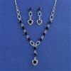 American Diamond Classic Necklace With Rhodium Plating