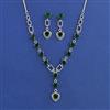 American Diamond Classic Necklace With Rhodium Plating