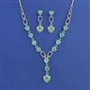 American Diamond Classic Necklace With Rhodium Plating
