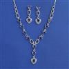 American Diamond Classic Necklace With Rhodium Plating