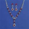 American Diamond Classic Necklace With Rhodium Plating