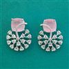 American Diamond Classic Earring With Rhodium Plating