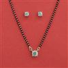 American Diamond Classic Mangalsutra With 2 Tone Plating Rhodium Plating