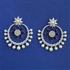 American Diamond Moti Earring With Rhodium Plating