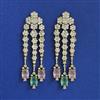 American Diamond Classic Earring With Mehndi Plating