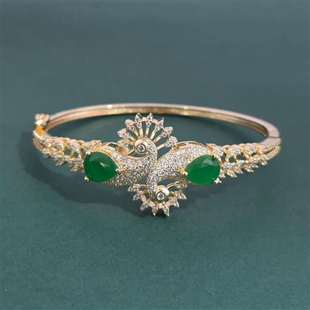 American Diamond Openable Kada With 2 Tone Plating