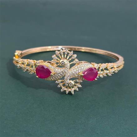 American Diamond Openable Kada With 2 Tone Plating