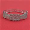 American Diamond Openable Kada With Mehndi Plating Rhodium Plating