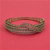 American Diamond Openable Kada With Mehndi Plating Rhodium Plating
