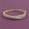 American Diamond Openable Kada With 2 Tone Plating