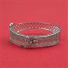 American Diamond Openable Kada With Mehndi Plating Rhodium Plating