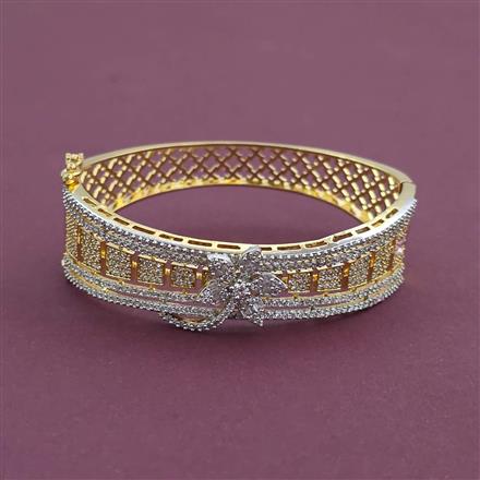 American Diamond Openable kada with 2 Tone Plating