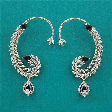 American Diamond Earcuff With 2 Tone Plating