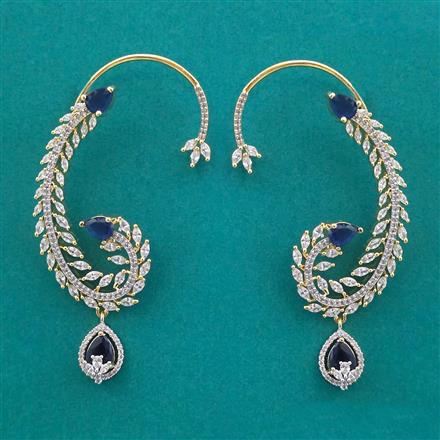 American Diamond Earcuff With 2 Tone Plating