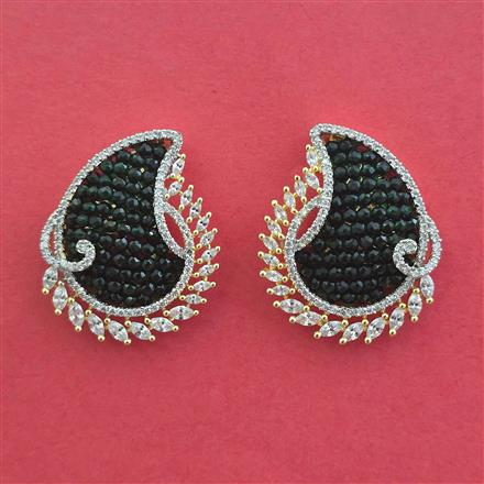 American Diamond Classic Earring With 2 Tone Plating
