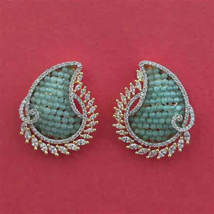 American Diamond Classic Earring With 2 Tone Plating