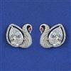 American Diamond Classic Earring With Rhodium Plating