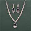 American Diamond Classic Necklace With Rhodium Plating