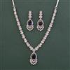 American Diamond Classic Necklace With Rhodium Plating