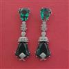 American Diamond Classic Earring With Rhodium Plating