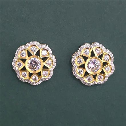 American Diamond Tops with Rhodium Plating 2 Tone Plating