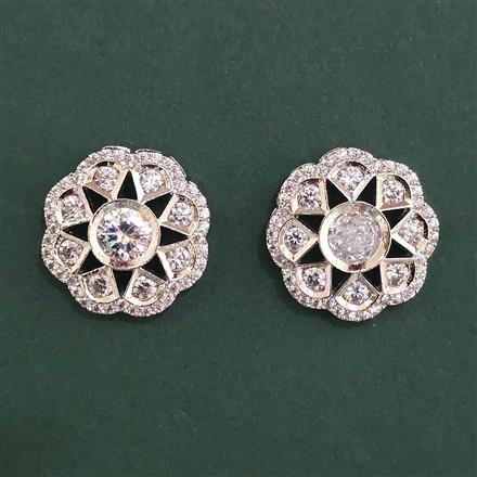 American Diamond Tops with Rhodium Plating 2 Tone Plating