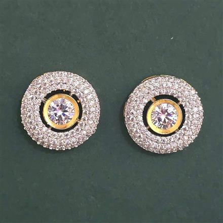 American Diamond Tops with Rhodium Plating 2 Tone Plating