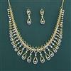 American Diamond Classic Necklace with 2 Tone Plating