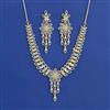 American Diamond Classic Necklace With 2 Tone Plating