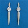 American Diamond Classic Earring With Rhodium Plating