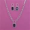 American Diamond Classic Necklace With Rhodium Plating