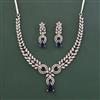 American Diamond Classic Necklace With Rhodium Plating