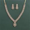 American Diamond Classic Necklace With 2 Tone Plating Mehndi Plating Rhodium Plating