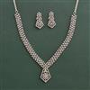 American Diamond Classic Necklace With 2 Tone Plating Mehndi Plating Rhodium Plating