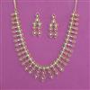 American Diamond Classic Necklace With 2 Tone Plating Rhodium Plating