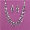 American Diamond Classic Necklace With 2 Tone Plating Rhodium Plating