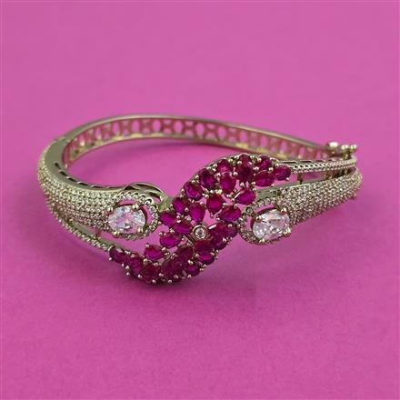 American Diamond Openable Kada With Mehndi Plating