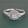 American Diamond Openable Kada With Rhodium Plating