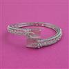 American Diamond Classic Kada With Rhodium Plating