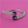 American Diamond Classic Kada With Rhodium Plating