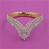 American Diamond Classic Kada With Mehndi Plating 2 Tone Plating Rhodium Plating
