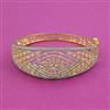 American Diamond Openable Kada With Mehndi Plating 2 Tone Plating Rhodium Plating