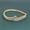 American Diamond Openable Kada With Mehndi Plating 2 Tone Plating Rhodium Plating