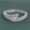 American Diamond Openable Kada With Rhodium Plating