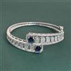 American Diamond Openable Kada With Rhodium Plating
