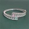 American Diamond Openable Kada With Rhodium Plating
