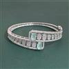 American Diamond Openable Kada With Rhodium Plating
