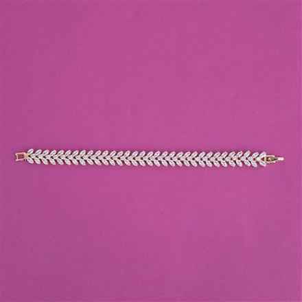 American Diamond Classic Bracelet With 2 Tone Plating Rhodium Plating