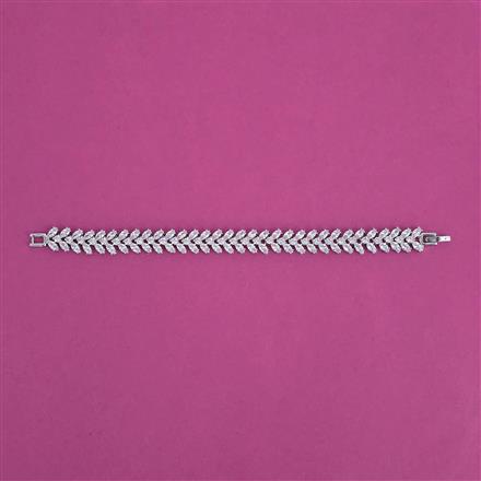 American Diamond Classic Bracelet With 2 Tone Plating Rhodium Plating