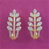 American Diamond Classic Earring With Mehndi Plating 2 Tone Plating Rhodium Plating